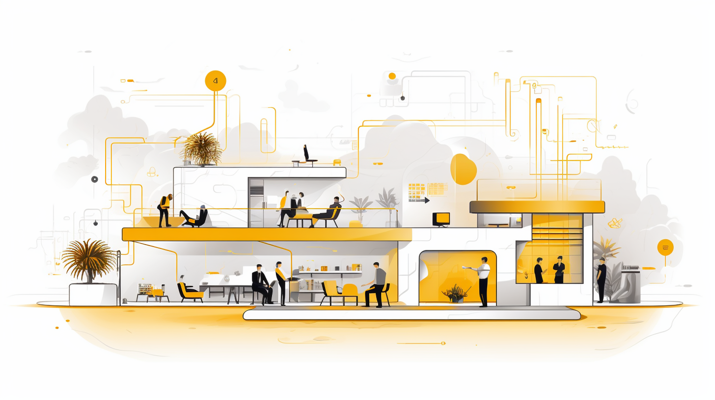 Graphic illustration showcasing Solution Architecture